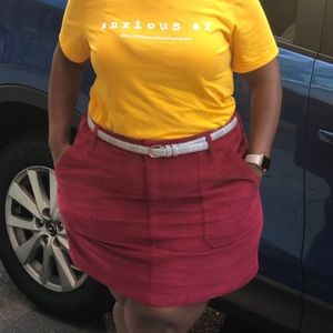 Burgundy Corduroy skirt